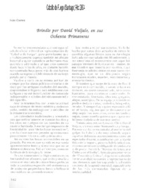 Brindis por David Valjalo, en sus ochenta primaveras