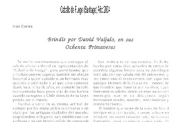 Brindis por David Valjalo, en sus ochenta primaveras