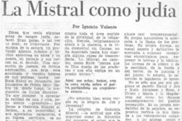 La Mistral como judía