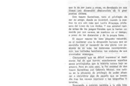 Mi encuentro con Gabriela Mistral