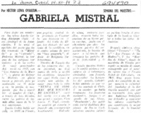 Gabriela Mistral