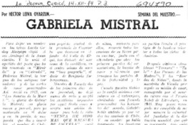 Gabriela Mistral