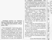 Antología de poética Gabriela Mistral