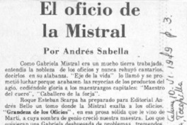 El oficio de la Mistral