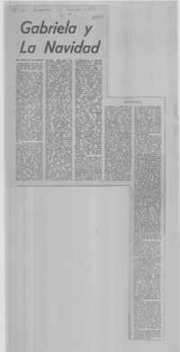 Gabriela y la navidad