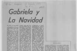 Gabriela y la navidad