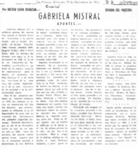 Por tierras elquinas (al encuentro de Gabriela)