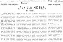 Por tierras elquinas (al encuentro de Gabriela)