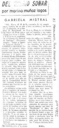 Prosa religiosa de Gabriela Mistral