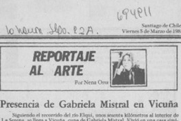 Presencia de Gabriela Mistral en Vicuña