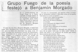Grupo fuego de la poesía festejó a Benjamín Morgado