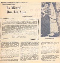 La Mistral que leí aquí