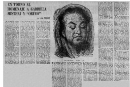En torno al homenaje a Gabriela Mistral y "Orfeo"