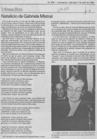 Natalicio de Gabriela Mistral