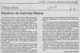 Natalicio de Gabriela Mistral