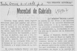Mocedad de Gabriela