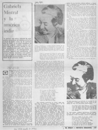 Gabriela Mistral y la América Latina.