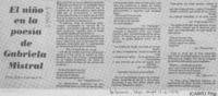 El niño en la poesía de Gabriela Mistral