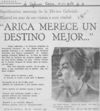 Arica merece un destino mejor...