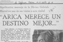 Arica merece un destino mejor...