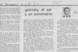 Gabriela, el sol y un aniversario