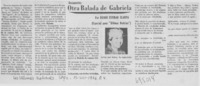 Otra balada de Gabriela