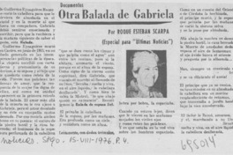 Otra balada de Gabriela