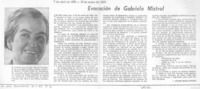 Evocación de Gabriela Mistral