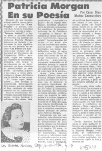 Patricia Morgan en su poesía