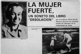 La mujer fuerte, un soneto del libro "Desolación"