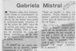 Gabriela Mistral