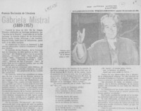 Gabriela Mistral (1889-1957).