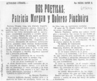 Dos poetisas: Patricia Morgan y Dolores Pincheira