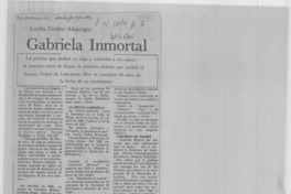 Gabriela inmortal.