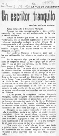 Un escritor tranquilo