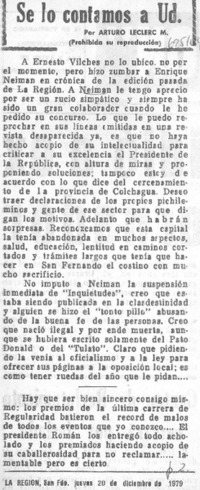 Se lo contamos a Ud.