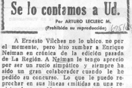 Se lo contamos a Ud.