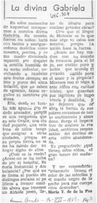 La divina Gabriela
