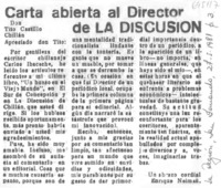 Carta abierta al director de la Discusión