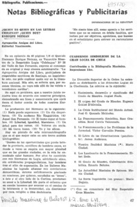 ¿Quién es quién en las letras chilenas?