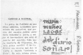 Gabriela Mistral