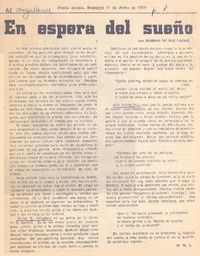 En espera del sueño