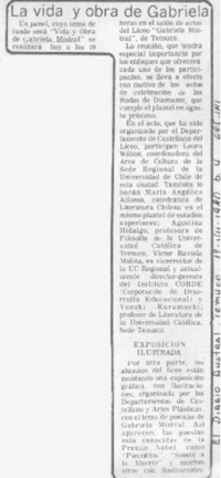 La Vida y obra de Gabriela.