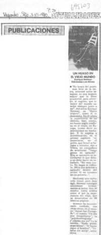 Un huaso en el viejo mundo.