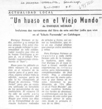 Un huaso en el viejo mundo".