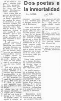 Dos poetas a la inmortalidad