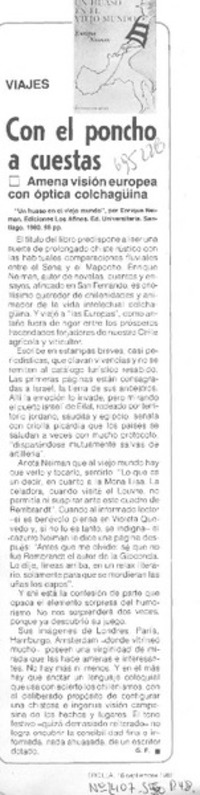 Con el poncho a cuestas