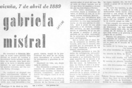 Gabriela Mistral