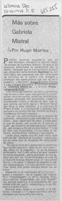 Más sobre Gabriela Mistral