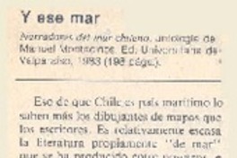 Y ese mar